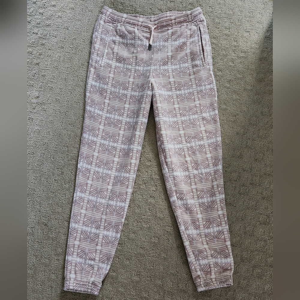Patagonia Micro D Joggers Wmns Beige Gorpcore Outdoor Fleece Snow Bean Natural M - Picture 5 of 8